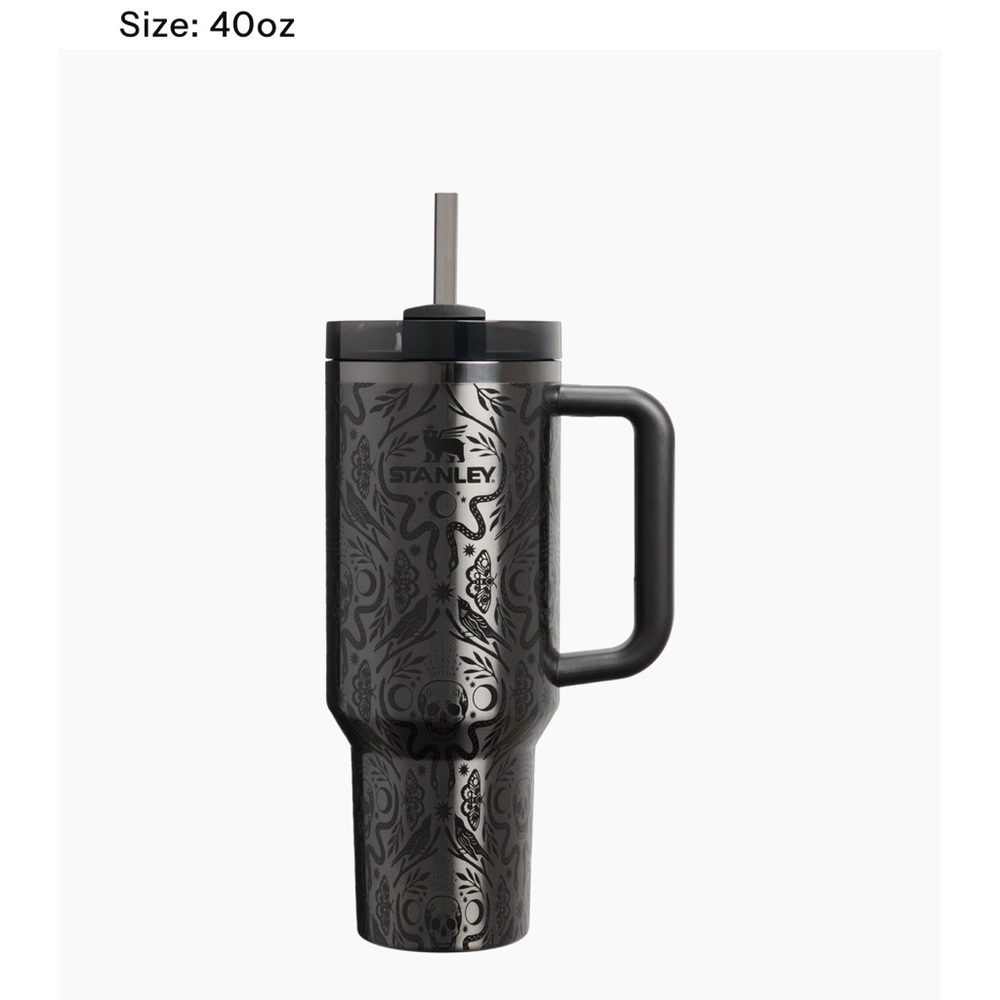 Stanley Black Graphic Tumbler with Handle 40oz